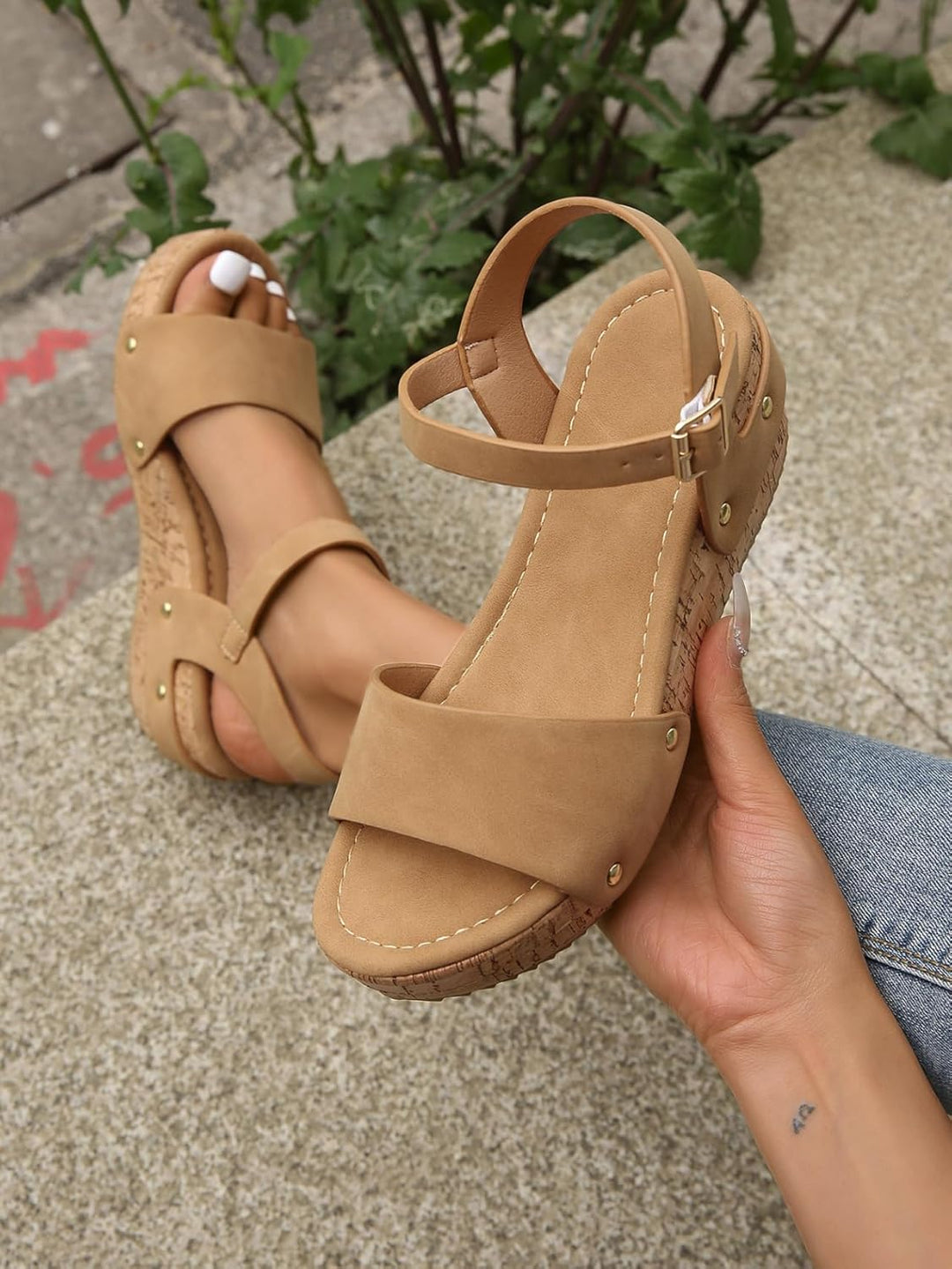 Eva-Rieke | Elegantiški platforminiai sandalai