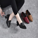 Vegan Leather High Heels with Delicate Embroidery