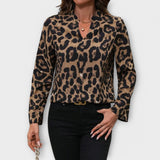 Kasdienė leopardų rašto blusa