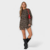 Leopard Print Knit Dress