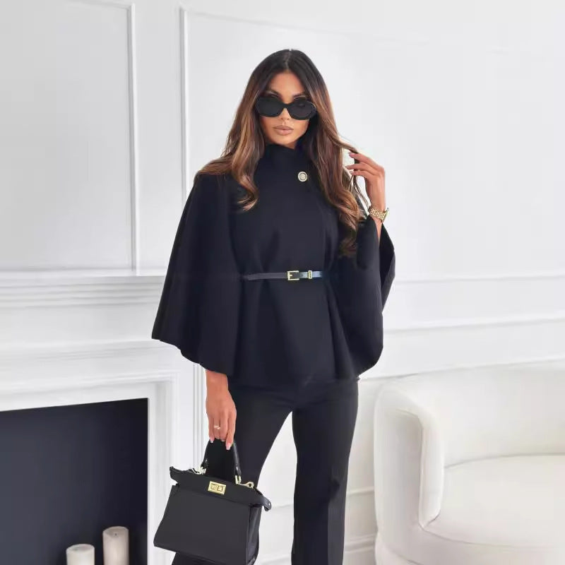 Papillon Striped Coat with Belt