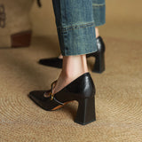 Marleon Leather High Heels