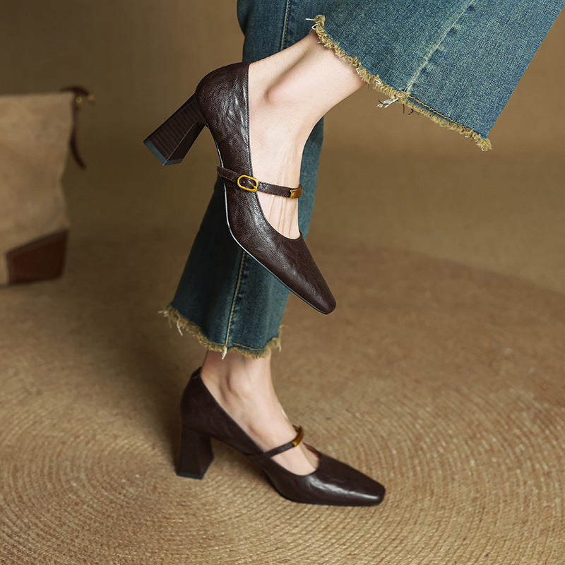 Marleon Leather High Heels