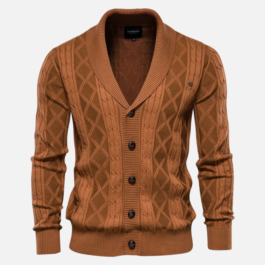 Argyle Pattern Soft Cardigan