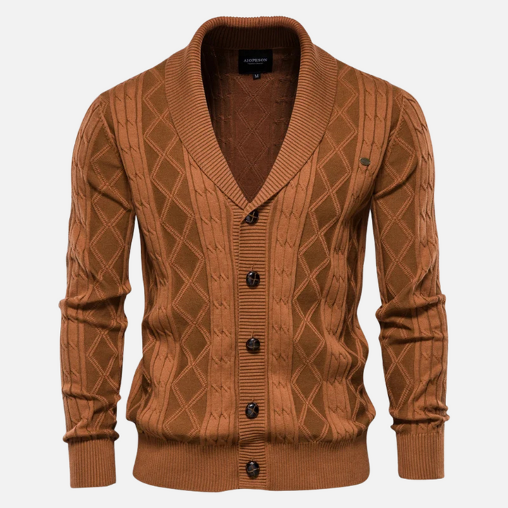 Argyle Pattern Soft Cardigan