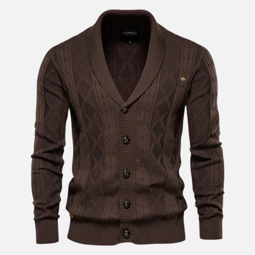Argyle Pattern Soft Cardigan