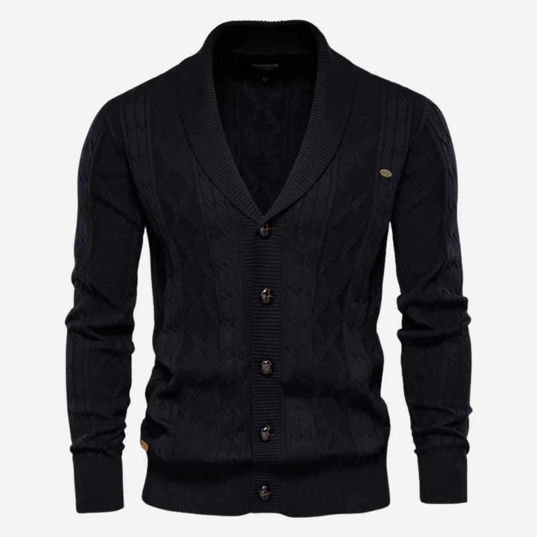 Argyle Pattern Soft Cardigan