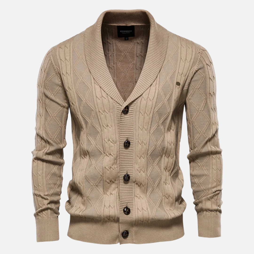 Argyle Pattern Soft Cardigan