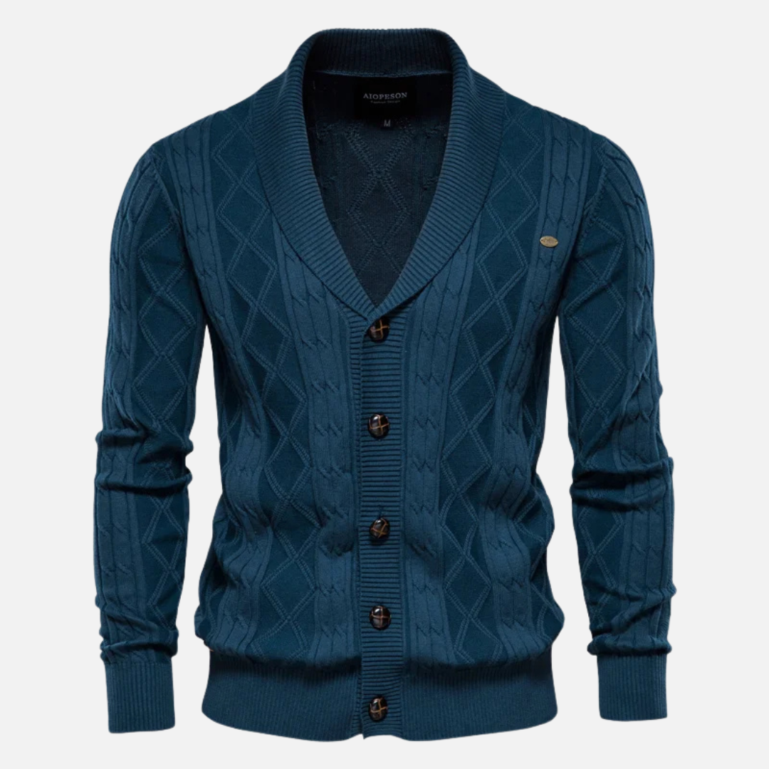 Argyle Pattern Soft Cardigan