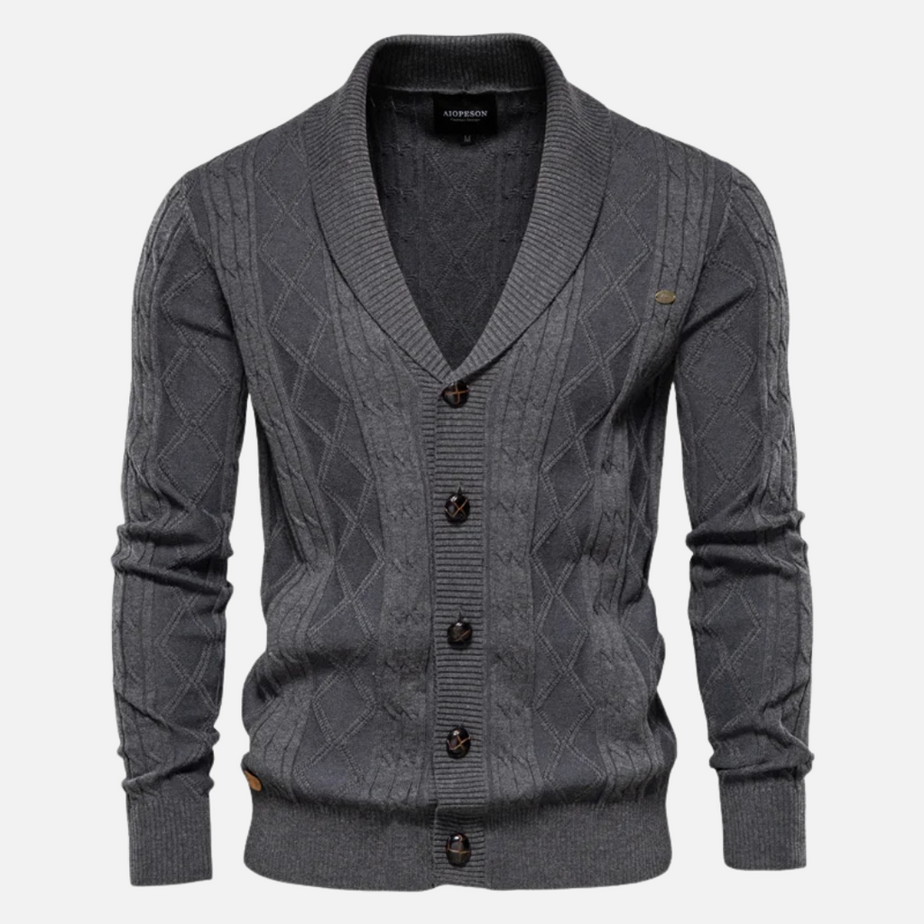 Argyle Pattern Soft Cardigan