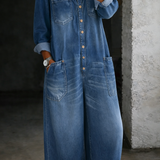 Jumpsuit su Ilgomis Rankovėmis ir Atidengtais Pečiais