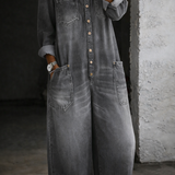Jumpsuit su Ilgomis Rankovėmis ir Atidengtais Pečiais