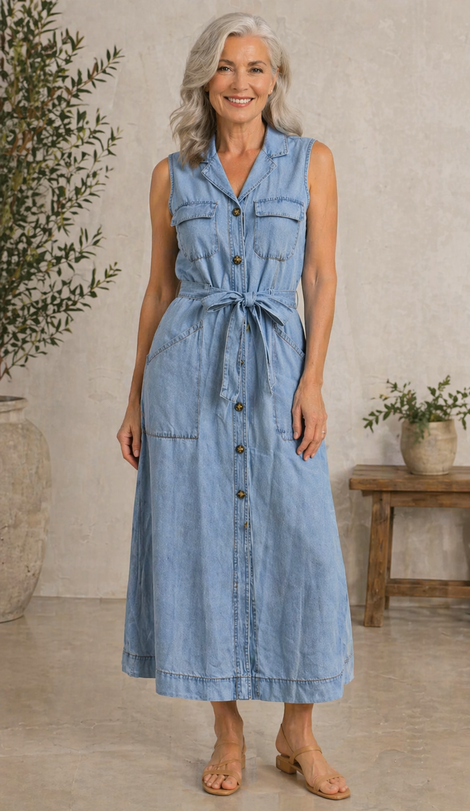 Ilga Džinsinė Suknelė
