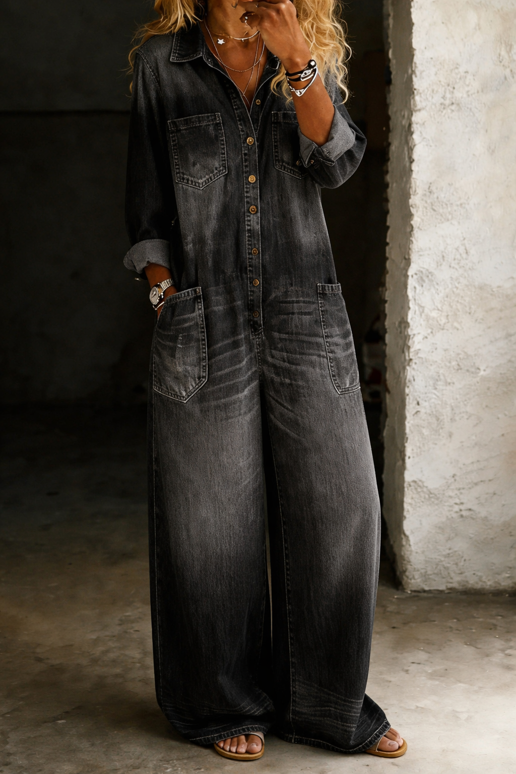 Komfortiškas Kasdienis Jumpsuit