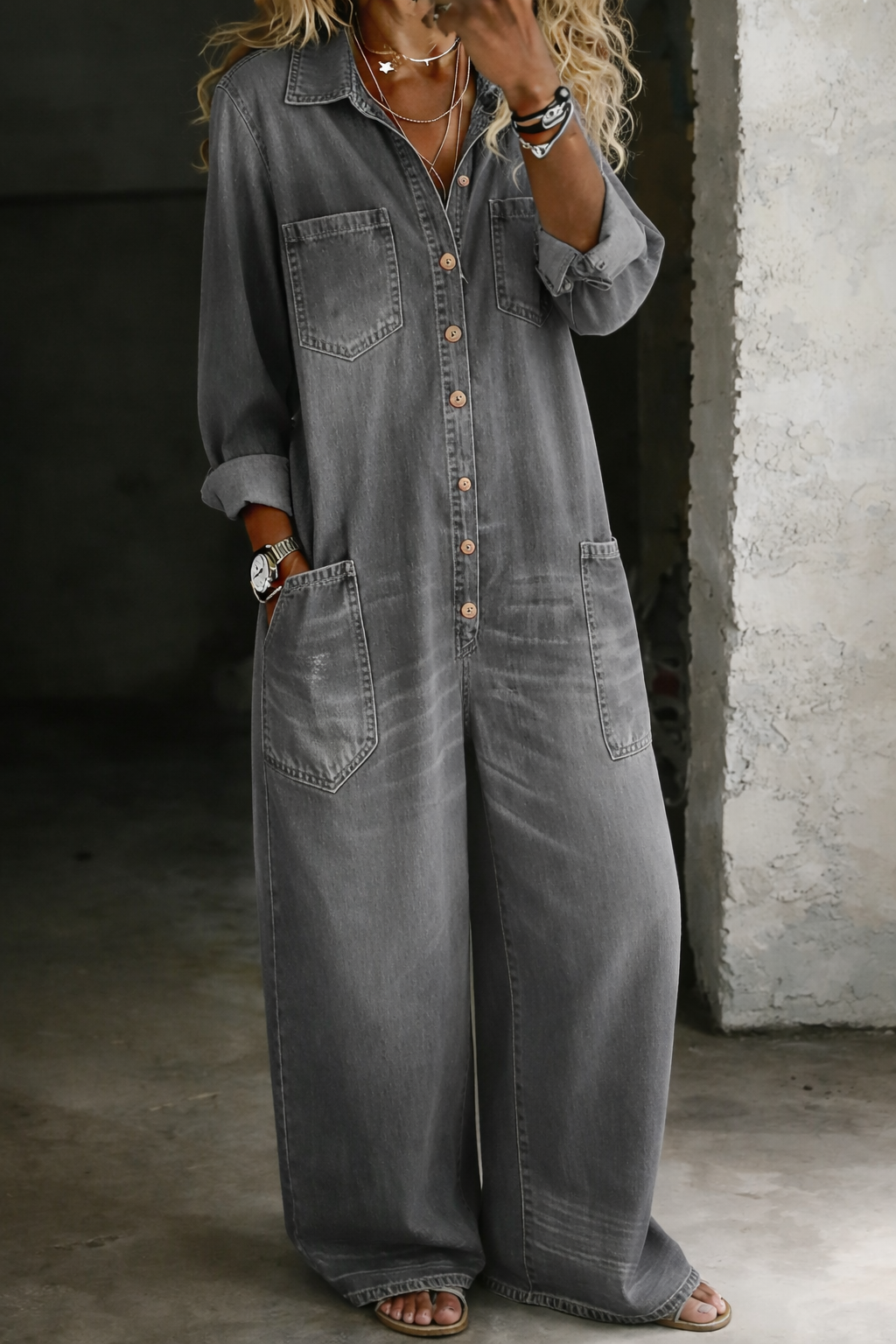 Komfortiškas Kasdienis Jumpsuit