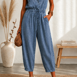 Džinsinis Jumpsuit'as su Diržais