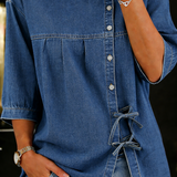 Retro Ilga Džinsinė Blusa