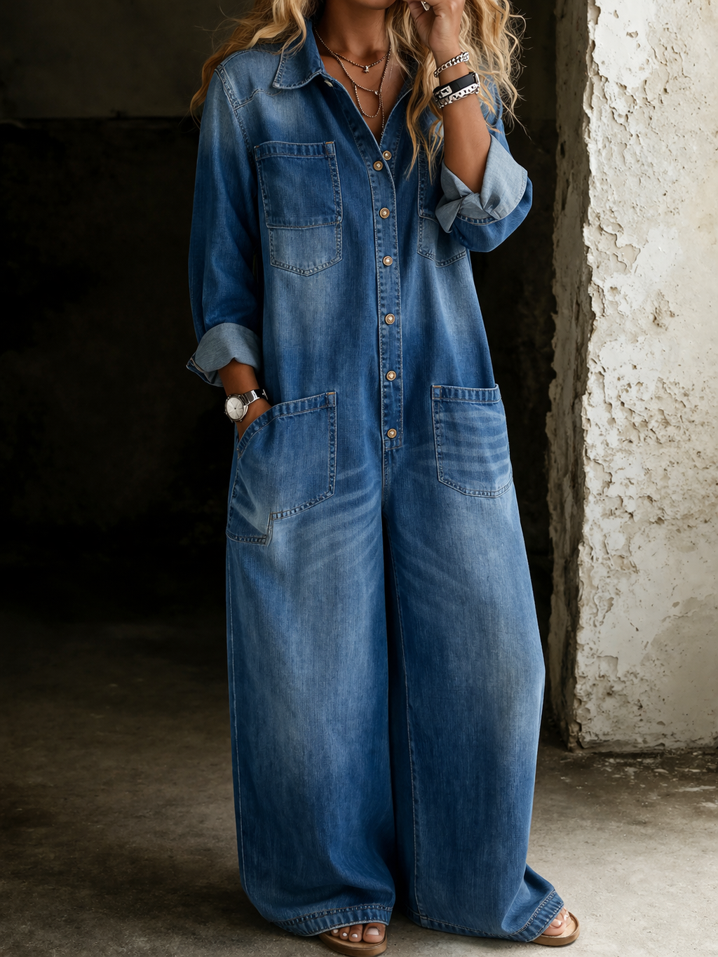 Komfortiškas Kasdienis Jumpsuit