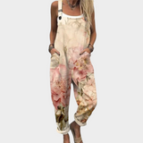 Patogus Raštuotas Jumpsuit (Bežinė)