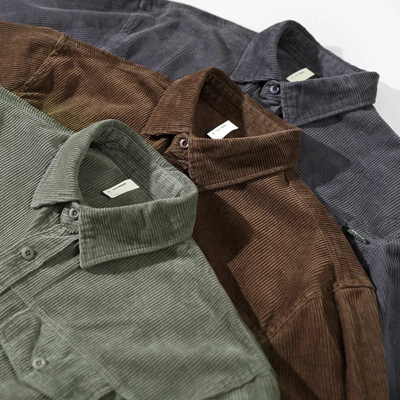 Textured Surface Corduroy Shirt