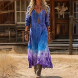 Vintage-Inspired Long Sleeve Casual Dress (Modelis 13)