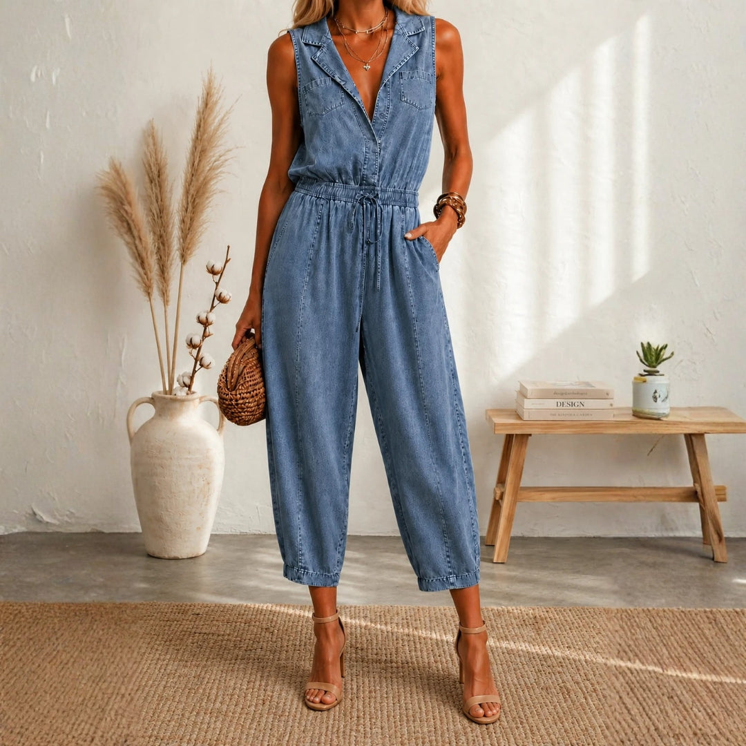 Džinsinis Jumpsuit'as su Diržais