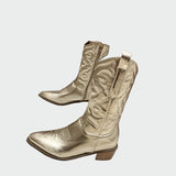 Shiny Metallic Cowboy Boots