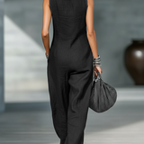 Minimalistinis moteriškas jumpsuit