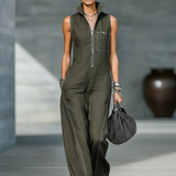 Minimalistinis moteriškas jumpsuit