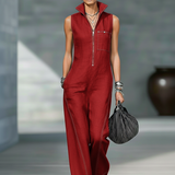 Minimalistinis moteriškas jumpsuit