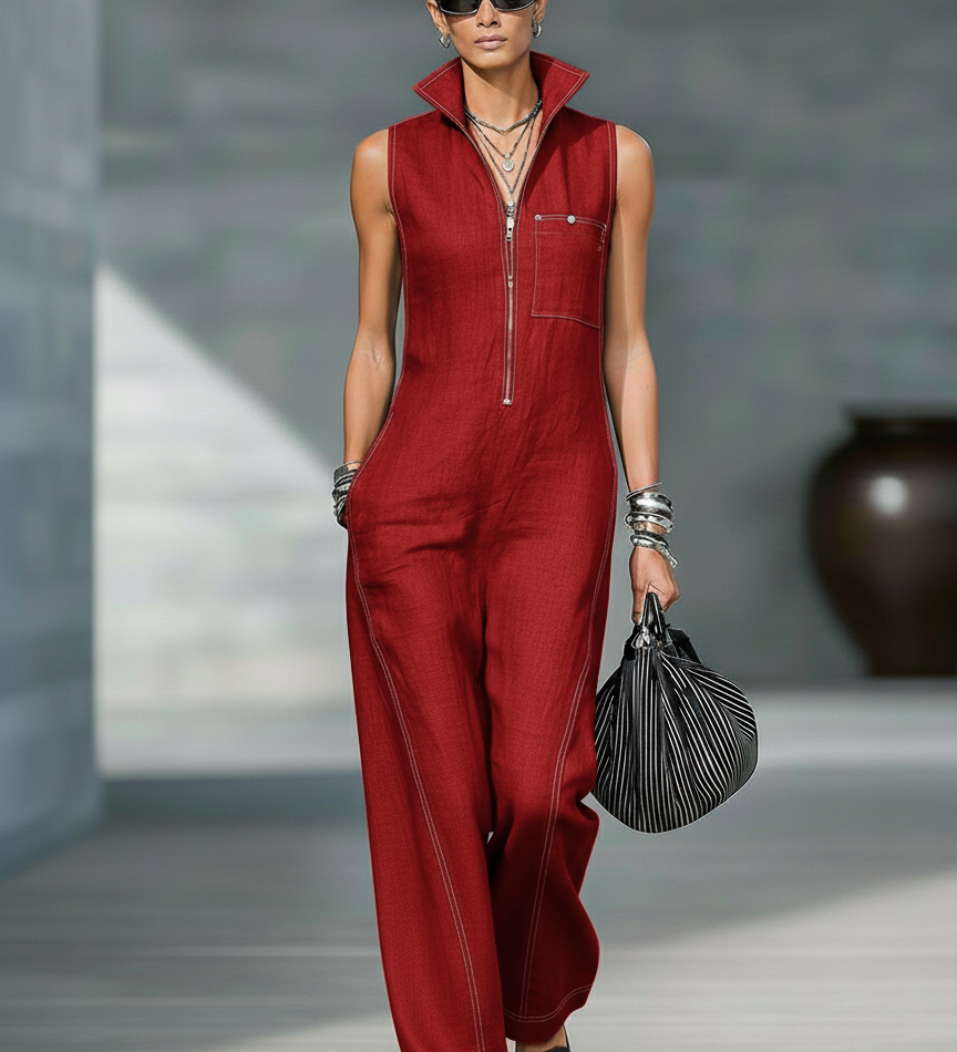 Minimalistinis moteriškas jumpsuit