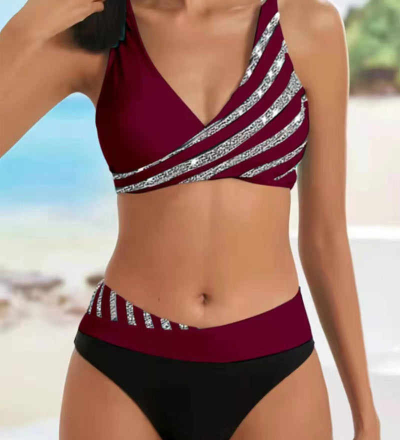 Spalvingas Bikini Šiltomis Atspalviais