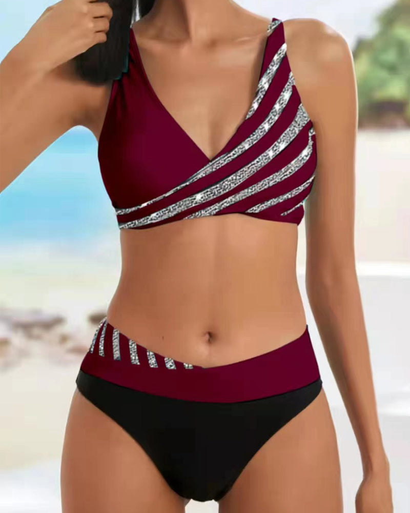 Spalvingas Bikini Šiltomis Atspalviais