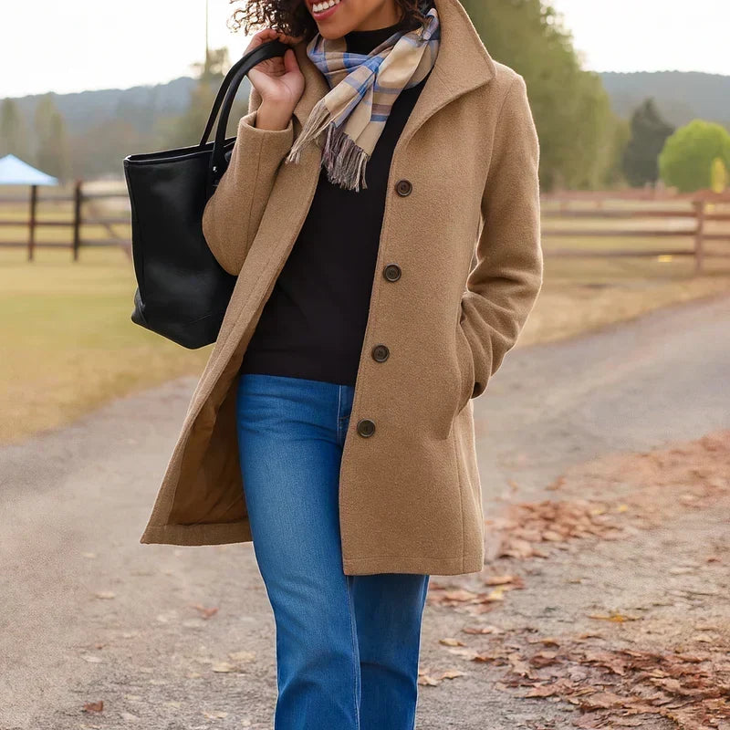 Rožė | Paltas su mygtuku