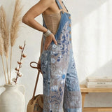 Denim Floral Jumpsuit