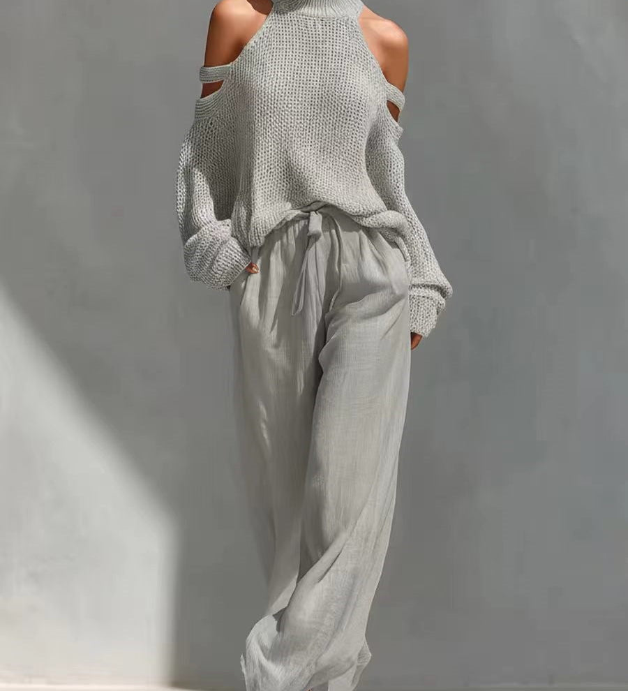 Modern Knit and Linen Set