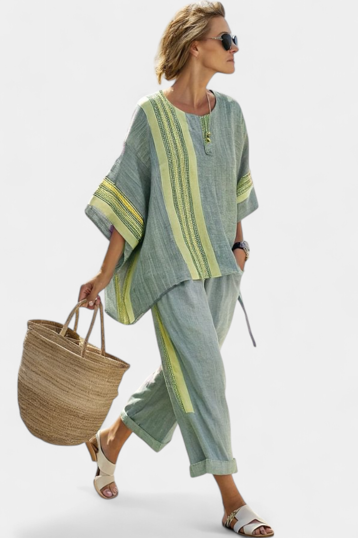 Boho Lino ir Bambuko Rinkinys