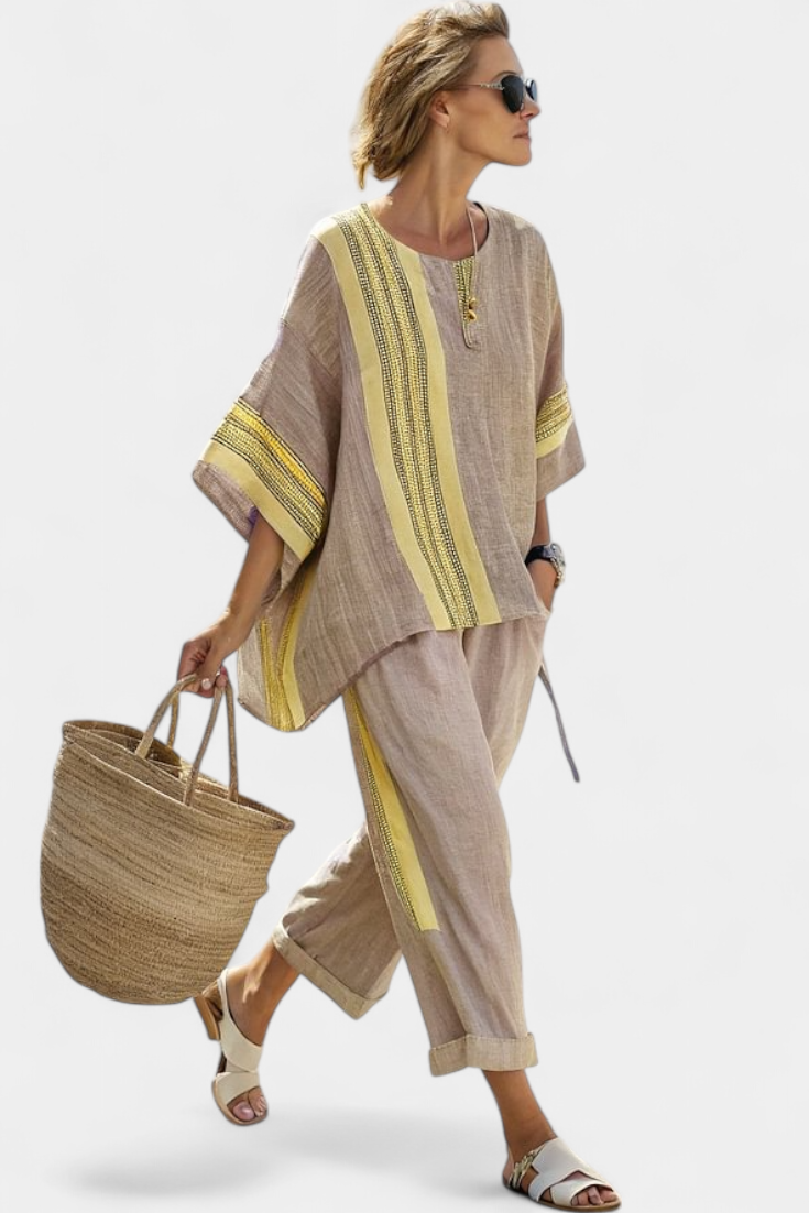 Boho Lino ir Bambuko Rinkinys
