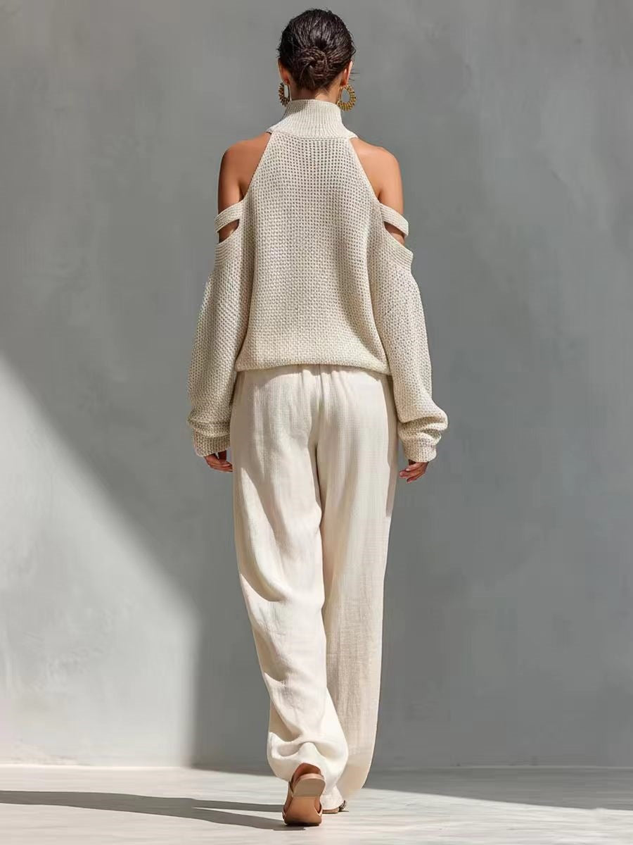 Modern Knit and Linen Set