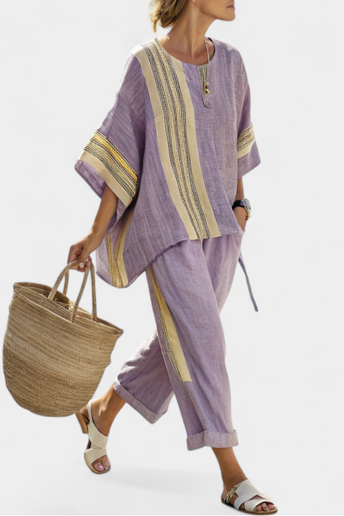 Boho Lino ir Bambuko Rinkinys