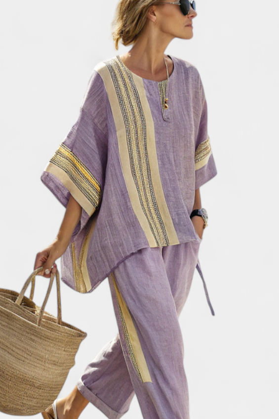 Boho Lino ir Bambuko Rinkinys