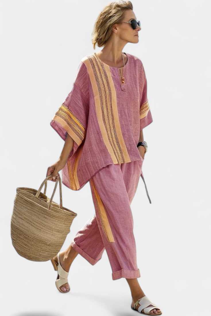 Boho Lino ir Bambuko Rinkinys