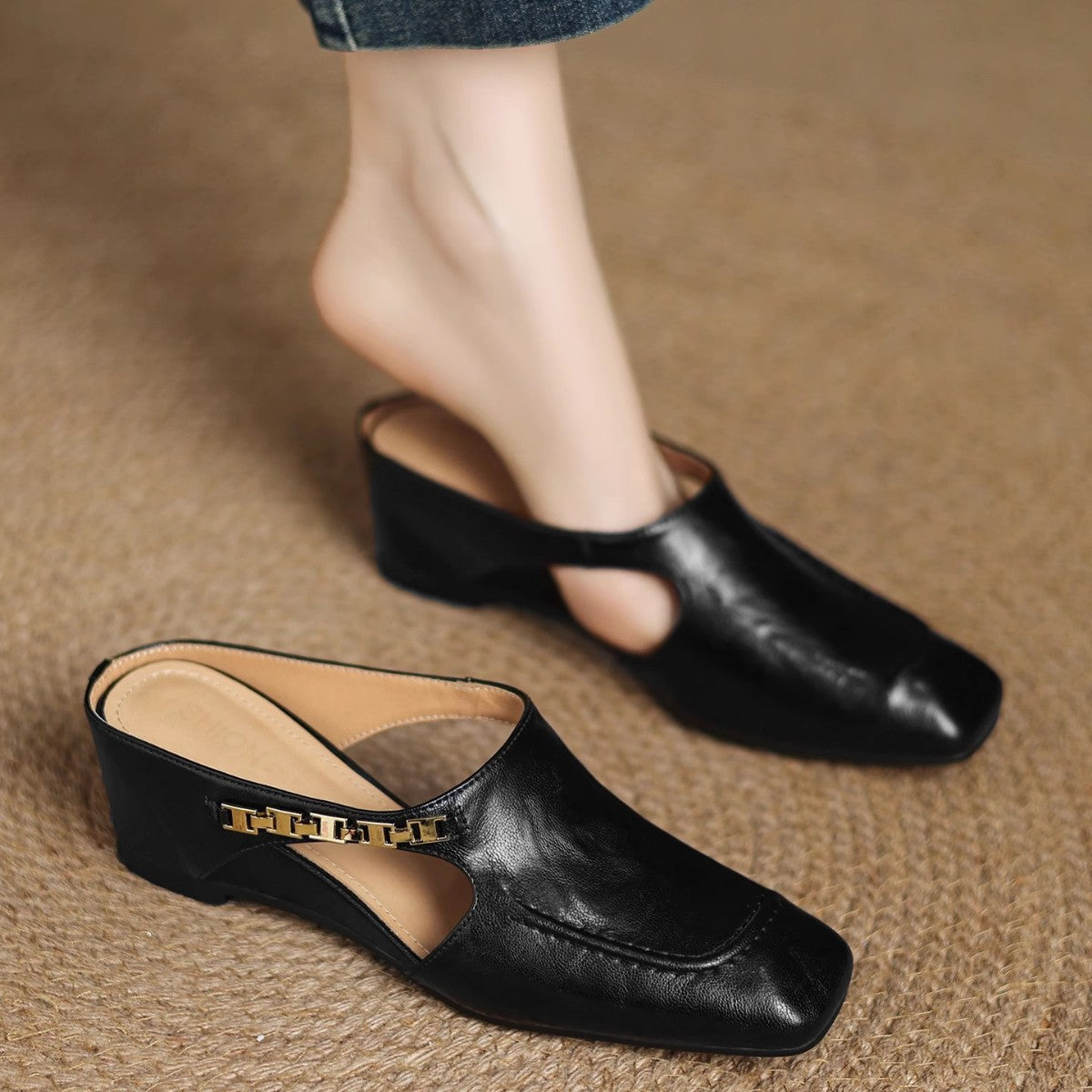 Avella Leather Slippers