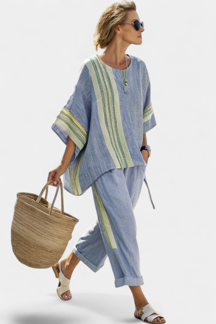Boho Lino ir Bambuko Rinkinys