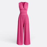 Stylish Wide-Leg Jumpsuit with Sleeveless Design