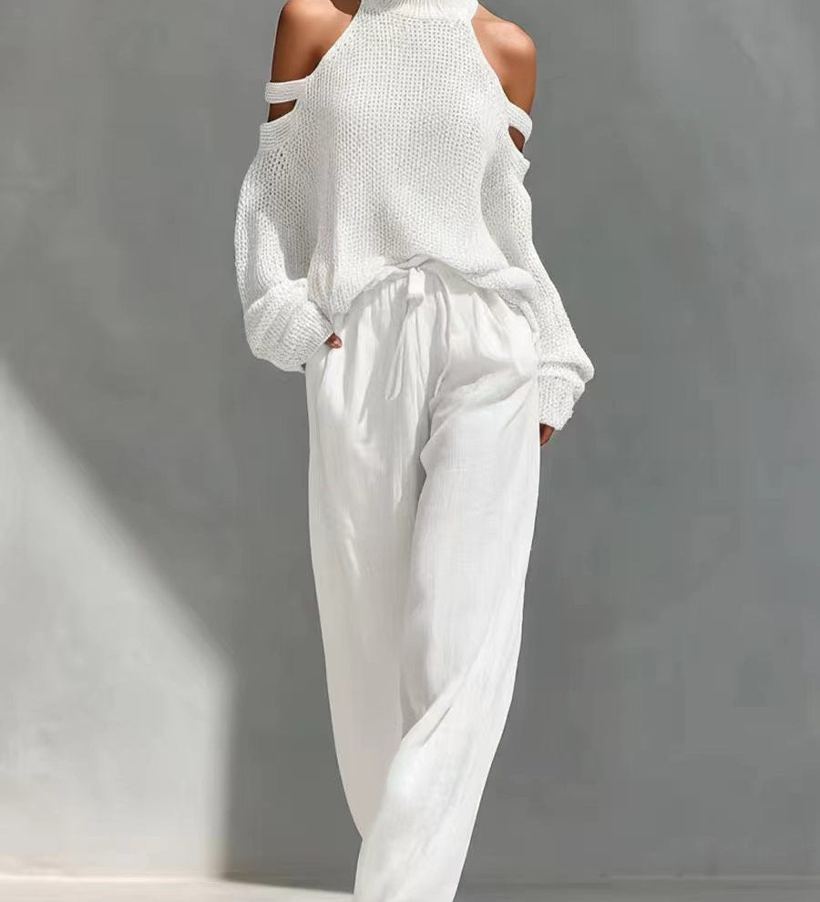 Modern Knit and Linen Set