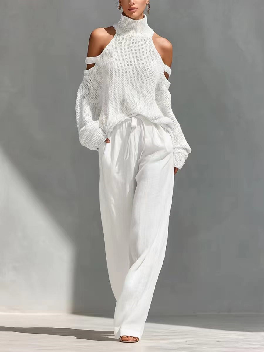 Modern Knit and Linen Set