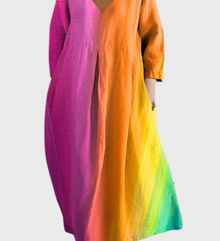 Raštuota Sklandus Suknelė