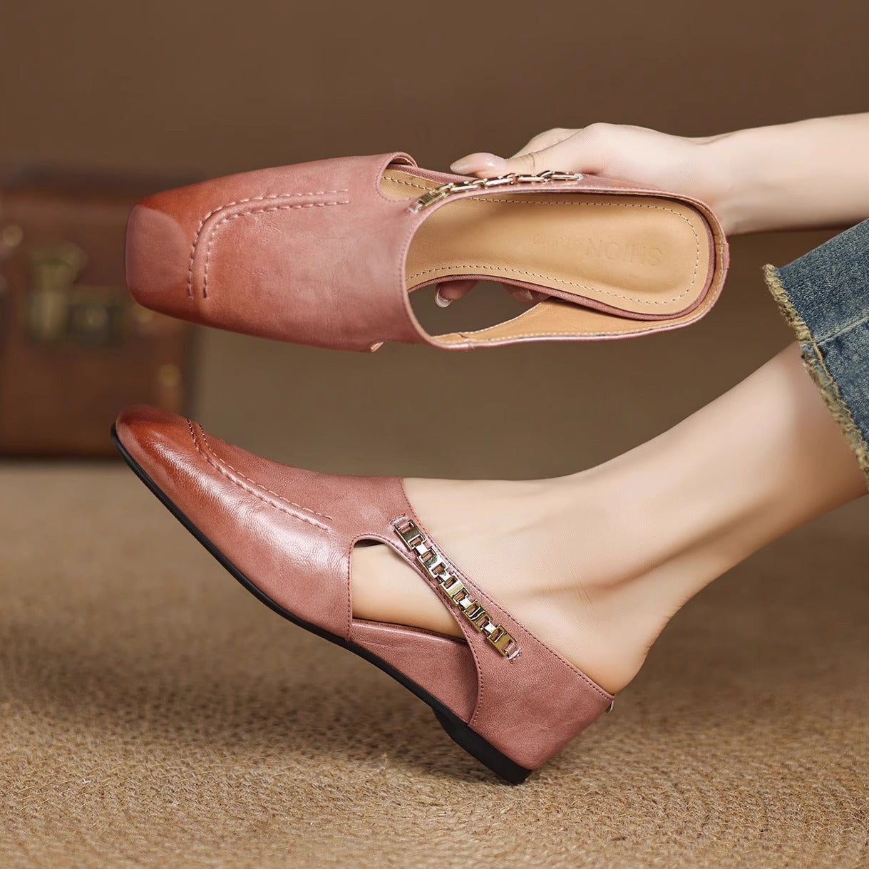 Avella Leather Slippers