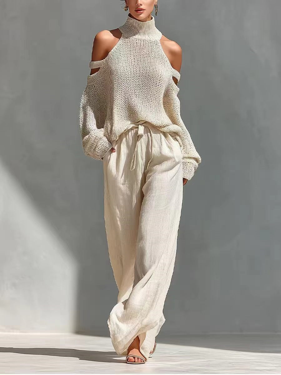 Modern Knit and Linen Set